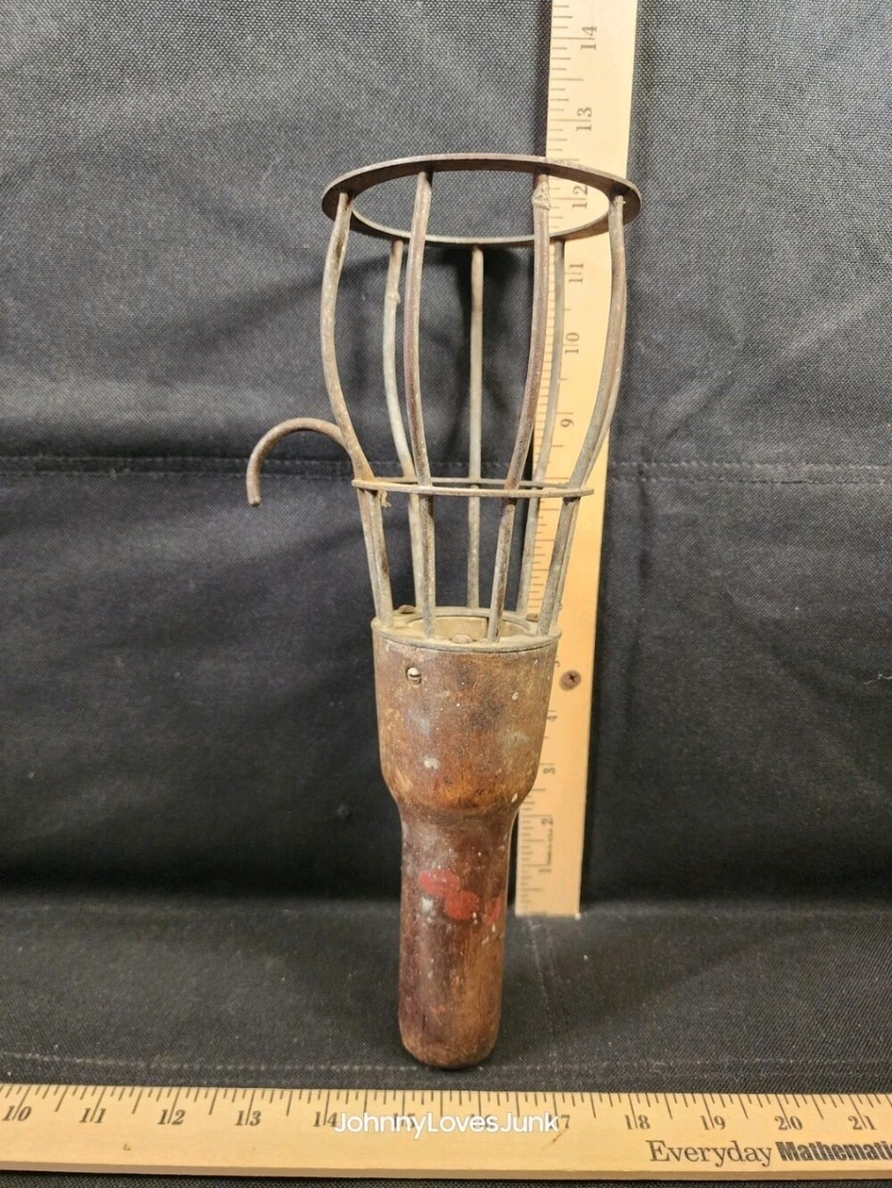 Antique Industrial Drop Light Mobile Lamp Guard Torch Style Used
